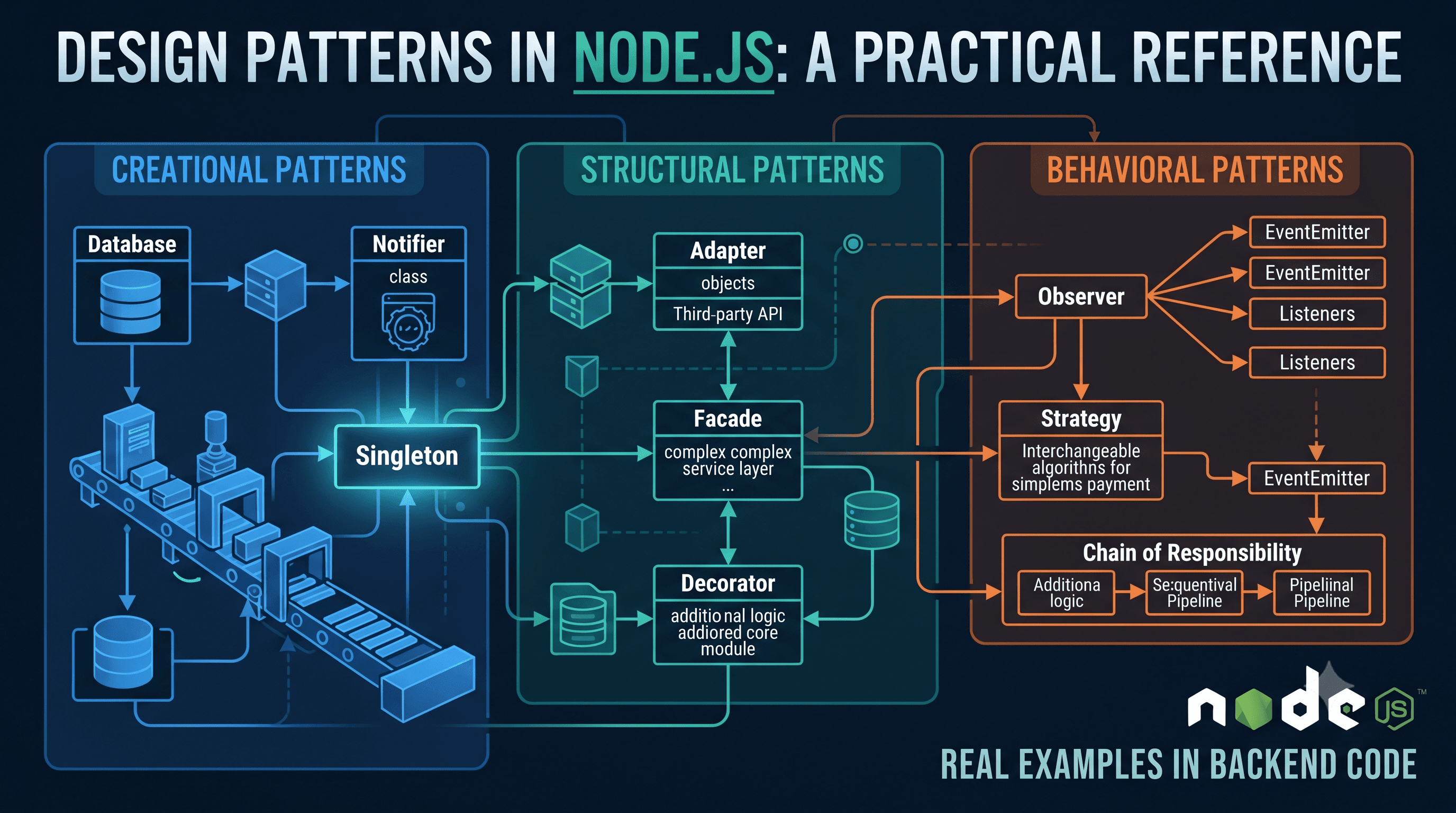 Design Patterns in Node.js: A Practical Reference with Real Examples